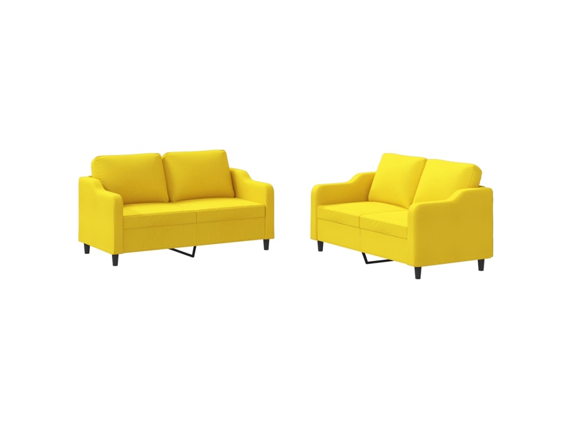Sofa Set, Sofa Sets Vidaxl Amarelo Tecido (n/a)