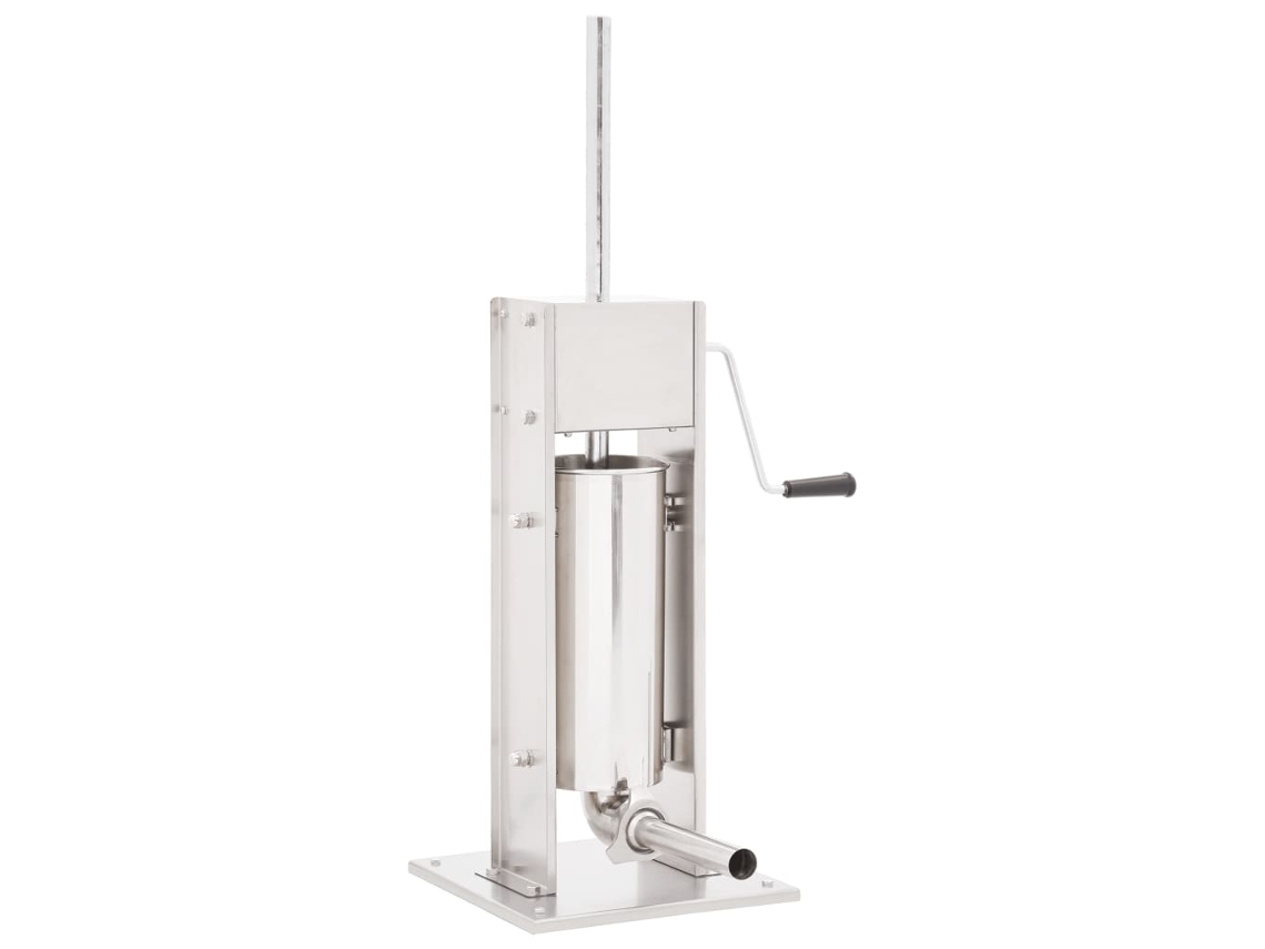 Vidaxl Máquina De Enchidos Manual 5 L Aço Inoxidável Prateado