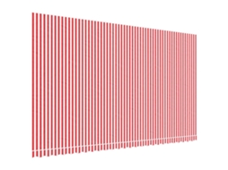 Maison Exclusive - Tecido De Substituição Para Toldo Vermelho E Branco 600x350 Cm Poliéster