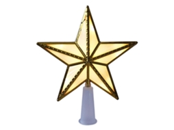Estrela Led Para Topo De Árvore De Natal Enfeite Luminoso Com Flash, Alimentada Por Usb Ou Bateria