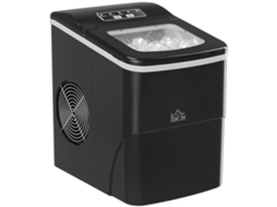 Máquina de Gelo AQUAFORGE autolimpante, 12kg/24h, 9 cubos, 8 min, 1,8L, preta