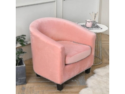 Capinha Para Cadeira De Sala De Estar Capa Para Sofa Poliéster Elástico Anti-manchas Tamanho Universal Rosado