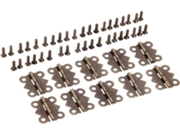 Conjunto De 10 Dobradiças Ferro Para Armários, Caixas De Joias, 20x 17mm, Com 4 Furos, Dobradiças Decorativas Para
