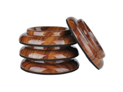 Conjunto De 4 Rodízios Para Piano Vertical Nas Cores Cobre E Jacarandá, Com Protetores De Piso E Sem Aderência. Aquaforge