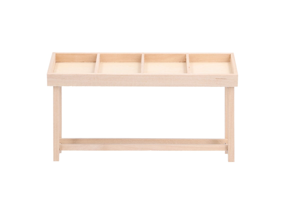 Ats estante de Exhibición para Casa de Muñecas 1:12 Miniatura de Madera para Muebles Y Accesorios Diy