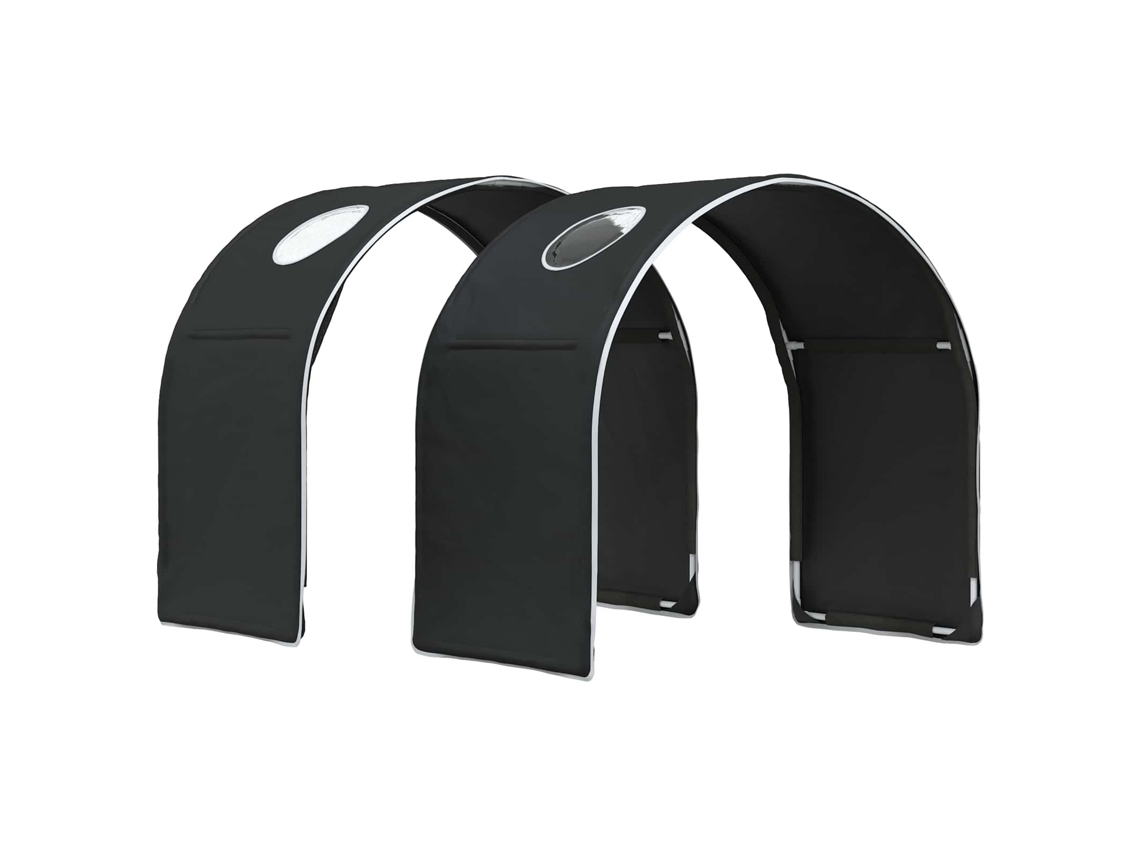 Vidaxl Túnel De Cama Para Cama Loft Infantil 2 Unid. Preto Poliéster