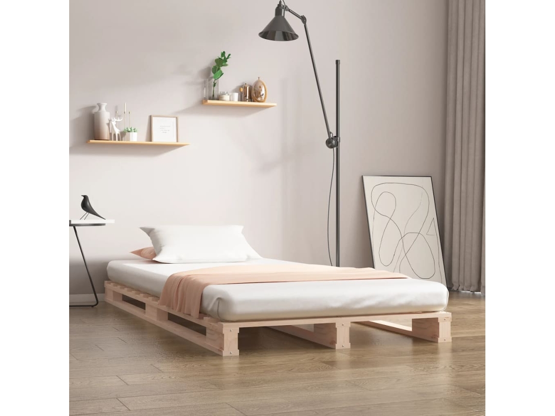Vidaxl Cama De Paletes Pinho Maciço 100x200 Cm