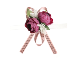 2Pcs Flor de Pulso de Casamento Corsage Floral com Rosa e Folha para Mão NEVEANCE