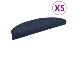 Vidaxl Tapetes De Escada Autoadesivos 5 Peças 65x21x4 Cm Azul Semicircular Grande