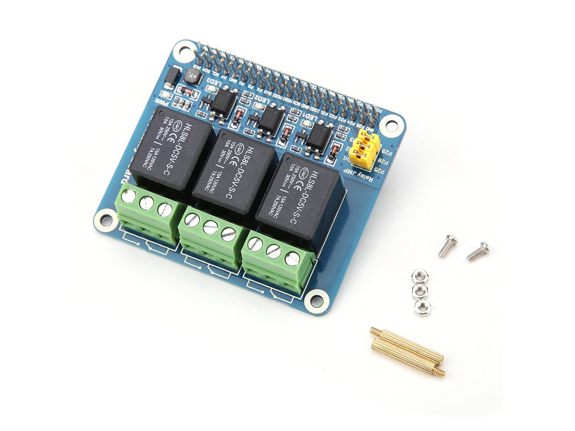 Placa de Expansão de Relé de 3 Canais para Raspberry Pi | S/MARCA