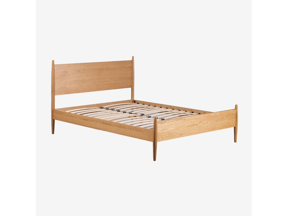 Sklum Cama Em Madeira Indira Mdf         Madeira Natural                      160 X 200 Cm