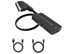 Conversor Scart Para Hdmi Com Cabo Hdmi, 720p/1080p, Compatível N64, Wii E Outros Preto Bestvite