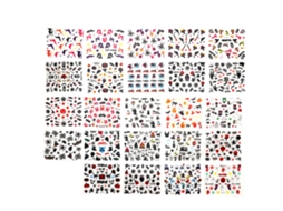 24pcs Adesivos De Unhas Temática De Halloween 3d Cartoon Para Decoração Manicure Diy