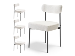 Cadeiras de jantar Vevor, cadeiras decorativas com encosto curvo de 4 peças e pernas de metal.