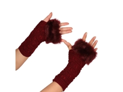 2026 guantes Sem Dedos de Pelo Falso Fluffy para Mulheres Quentes Tecidos Mitones Aquecedores de Mão e Punho