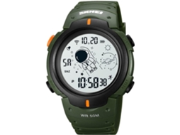 Lurelia Relógio Digital Desportivo, Visor Digital, Led, Cronómetro, Alarme, Data/calendário, 12/24h, Luminoso, Couro, Silicone, Resistente À Água 50m