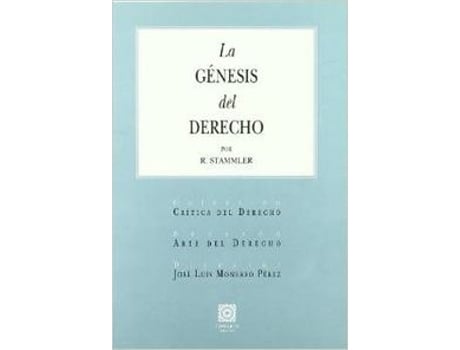 Livro La Génesis Del Derecho de R. Stammler (Espanhol)