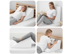 Vidaxl Travesseiro Para As Pernas 60 X 50 X 30 Cm Macio Branco