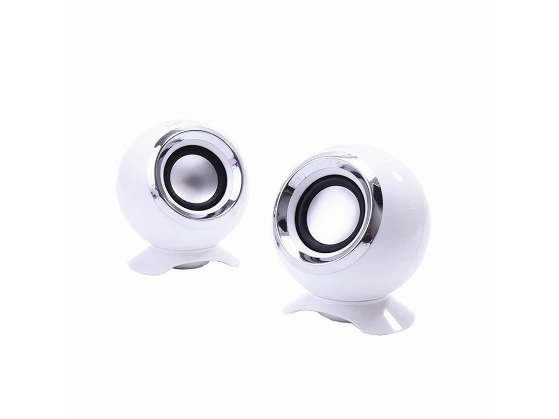 Mini alto-falante portátil para computador, alto-falante de mesa pequeno, branco Yizhood
