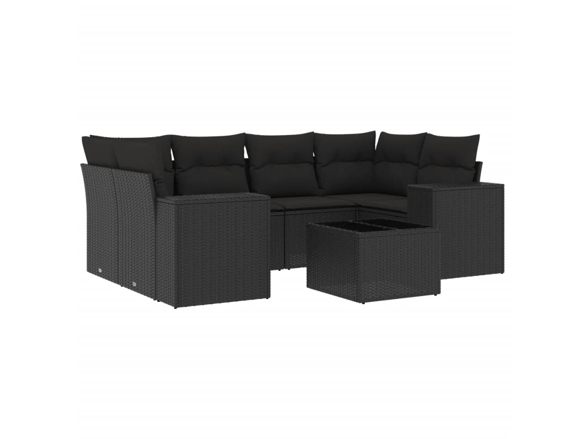 Garden Sofa Set, Garden Sofa Sets Vidaxl Preto Rattan / Vime (n/a)