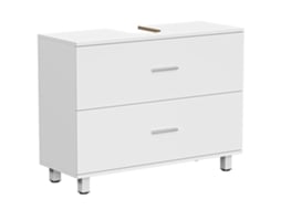Móvel para Lavatório Pousar Melamina de Madeira e Mdf Cor Branco 80x30x60 cm Homcom