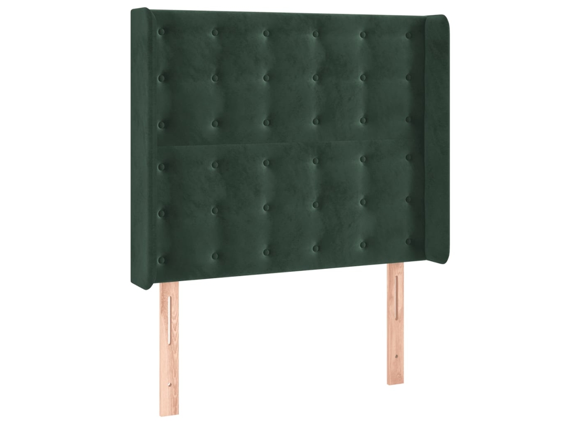 Headboard, Headboards Vidaxl Verde Veludo (93 X 16 X 118/128 Cm)
