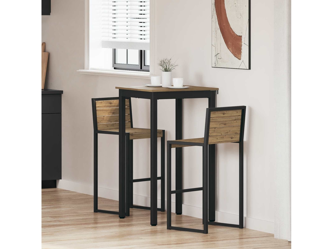 Vidaxl Mesa De Bar Em Pé Derivados De Madeira Quadrado
