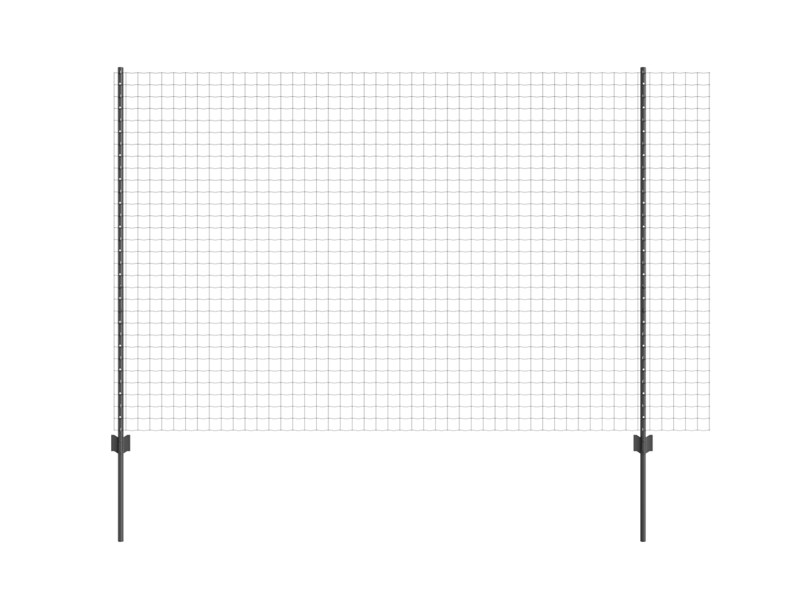 Conjunto 1 Barreira Externa Vidaxl Cinzento Aço (10 X 1,6 M)