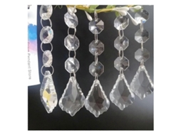 Lustre Prismas De Cristal Pingentes 5pcs Cristal 38mm Maple Leaf Prismas Pingentes Peças