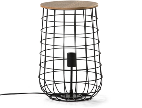 Candeeiro de Mesa  Mint (Preto - E27 - Máx. 40W - Metal, Madeira)