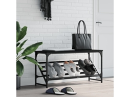 Vidaxl Sapateira 90x30x45 Cm Derivados De Madeira Preto