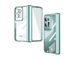 Capa Transparente Magnética Com Dobradiça Integrada Para Oppo Find N2, Com Revestimento Eletroplástico.