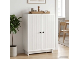 Vidaxl Buffet Branco Brilhante 66 X 34,5 X 90 Cm Derivados De Madeira