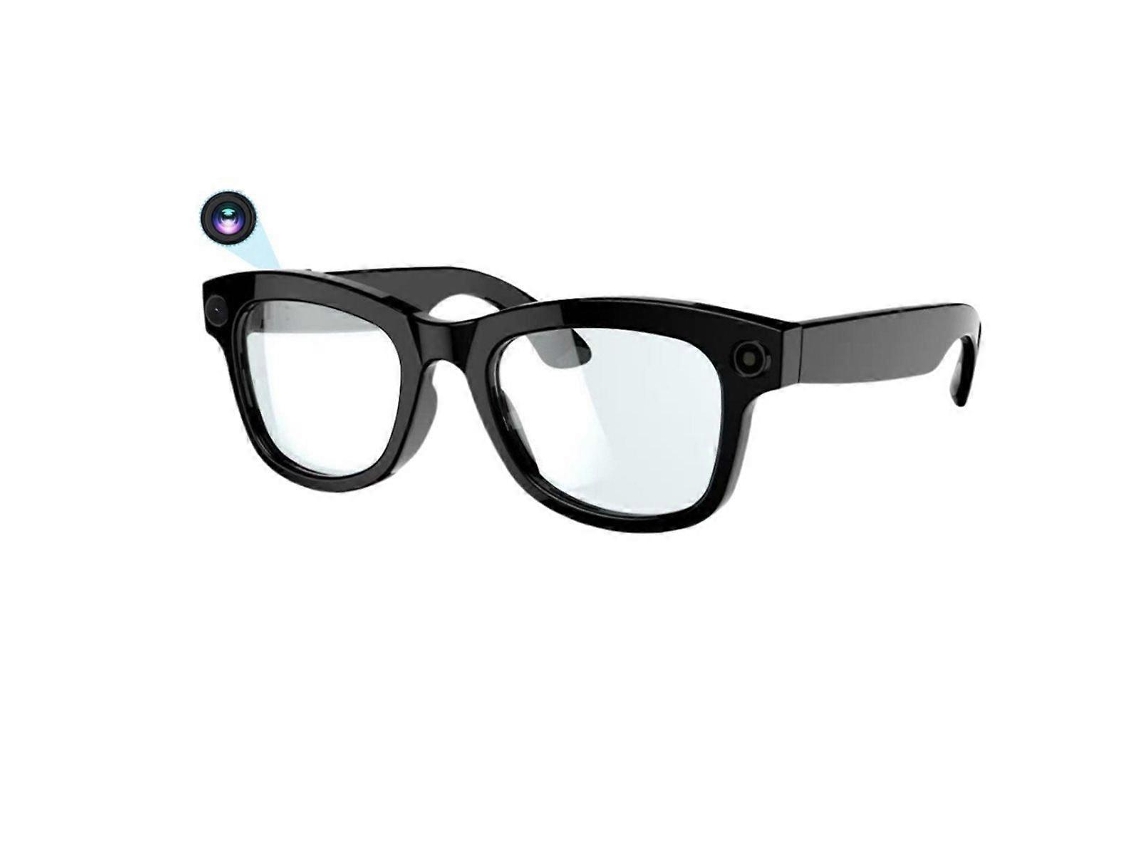 Óculos inteligentes com câmera de tradução por voz e IA, chamadas Bluetooth, ideais para atividades esportivas ao ar livre.