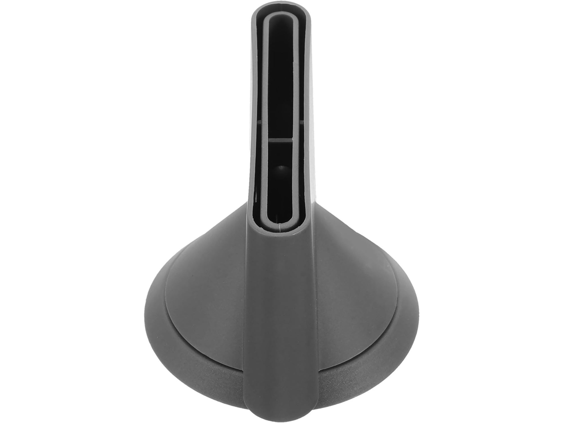 Acessório concentrador para secador de cabelo, feito de plástico cinza com superfície lisa.