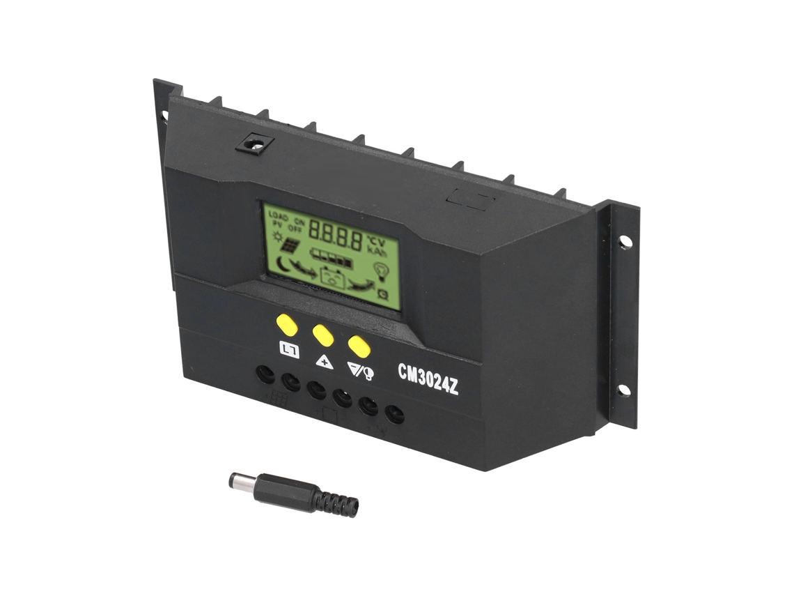 Laxiscreed Controlador De Carga Solar Pwm Com Tela Lcd E Ajuste Inteligente