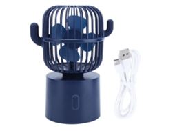 Ventilador Mini Usb Cargable Portátil 3 Velocidades Para Escritorio Hogar Oficina Azul
