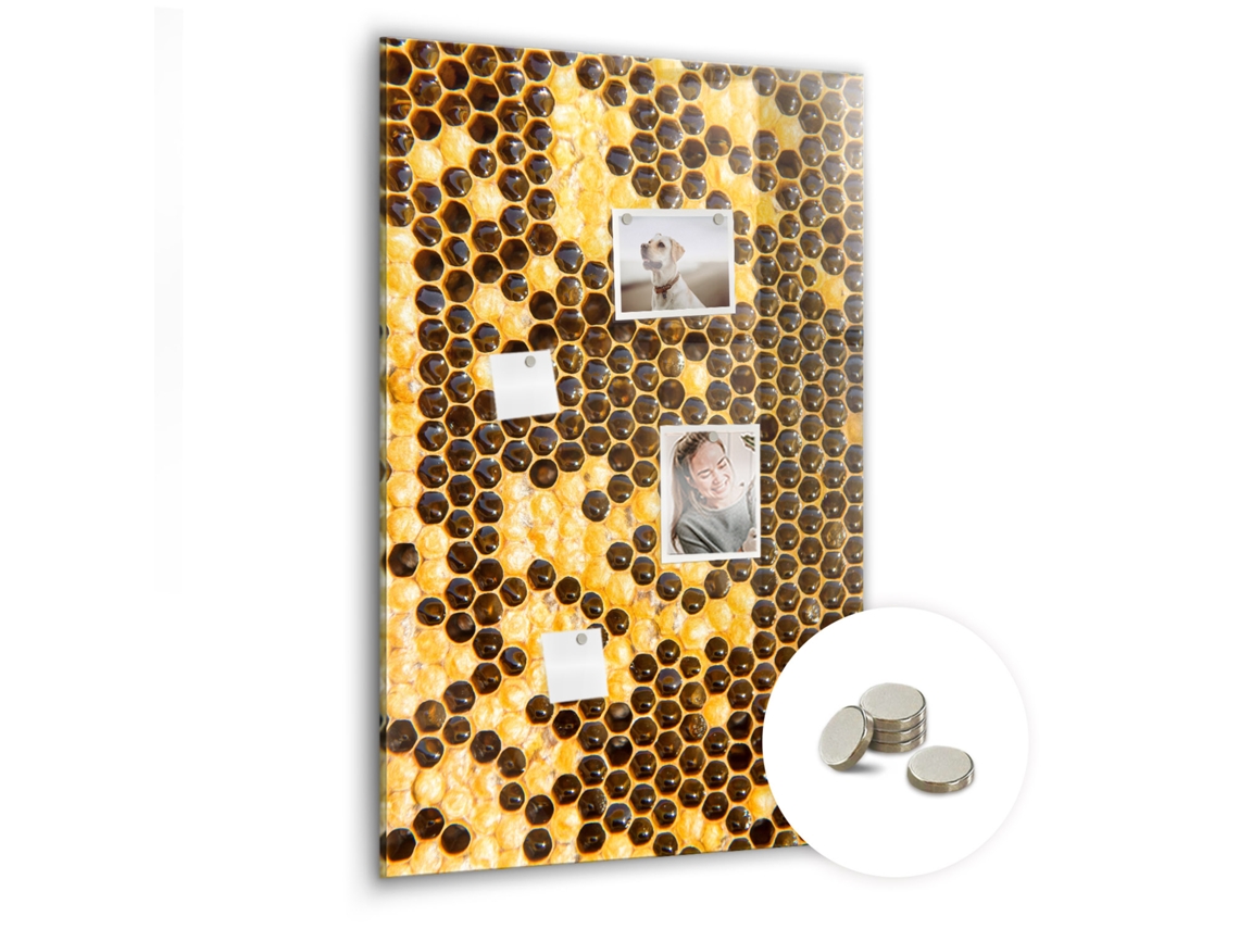 Quadro Magnético De Parede Favo De Mel Para O Quarto Das Crianças Espelharte (60x90 Cm)