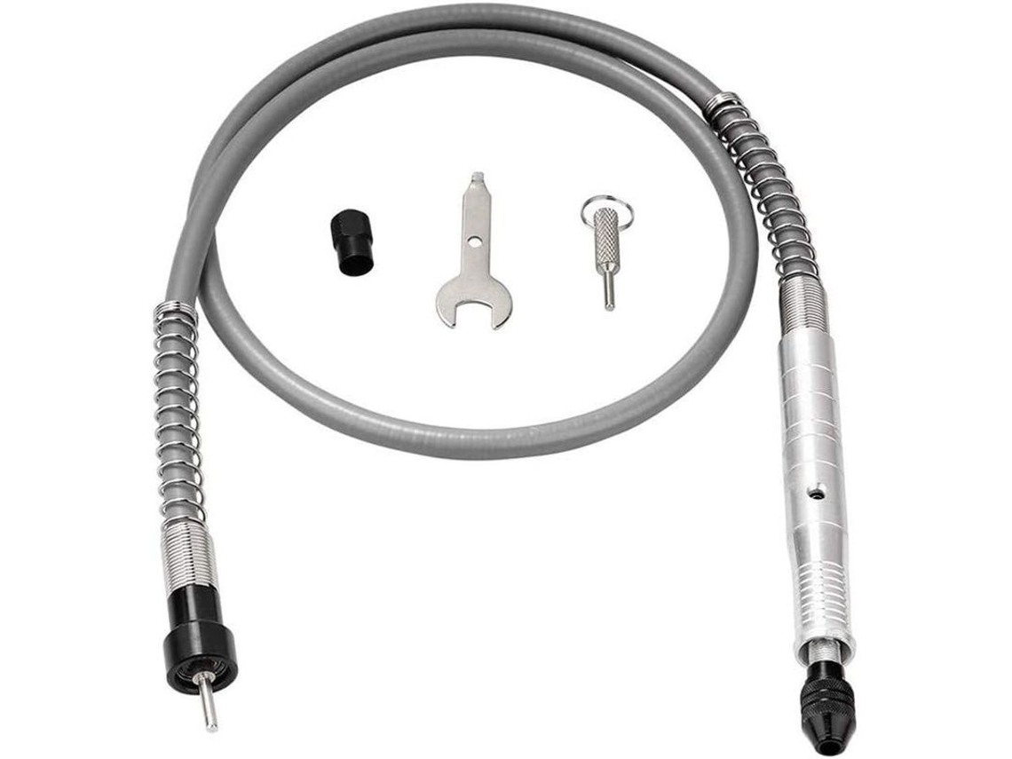Cabo de extensão flexível de furadeira elétrica com porta brocas de 3mm para lixar, polir e cortar | S/MARCA