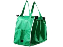 Sacolas de Compras Reutilizáveis, Sacolas Dobráveis ​​para Compras com Alças, Prendem no Carrinho de Compras. GOKOCO