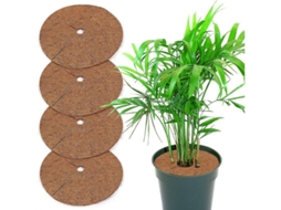 Discos De Cobertura De Coco Natural Biodegradáveis Para Plantas - Antifrost, Controle De Ervas Daninhas, 30 Cm, 4 Unidades