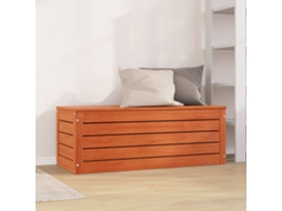 Vidaxl Caixa De Armazenamento Com Porta Marrom Cera 109 X 36,5 X 33 Cm