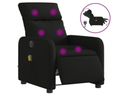 Electric Massage Recliner Chair, Electric Massage Recliner Chairs Vidaxl Preto Tecido