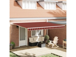Vidaxl Toldo Retrátil Laranja E Marrom 450 X 350 X 165 Cm