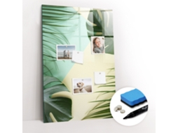 Quadro Magnético Colorido Monstera Tropical Para A Sala De Estar Espelharte (60x90 Cm)