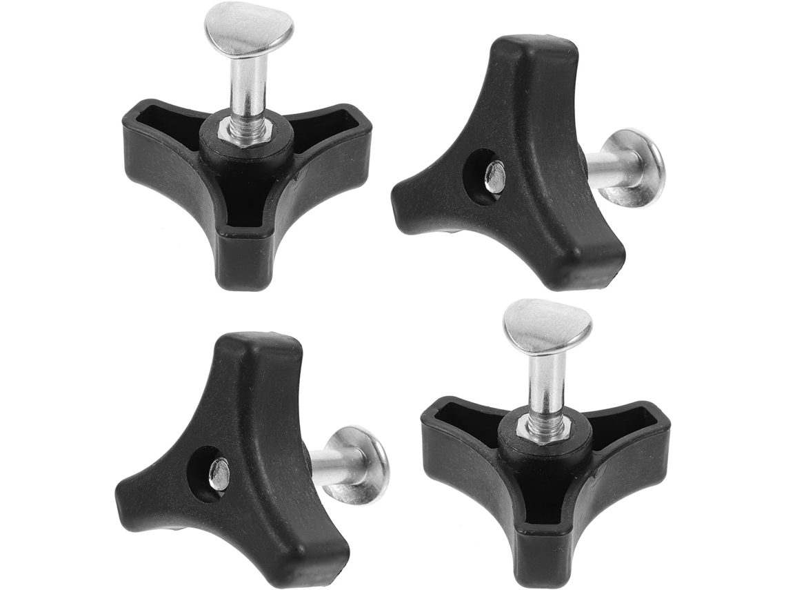 Conjunto De 4 Parafusos E Porcas Triangulares (5 Peças) Para Cabo De Cortador De Grama
