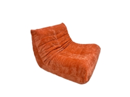 Sofá Togo One Seater, Laranja, Sem Montagem, Cama de Casal Espuma, Design Ergonómico, Estofo Soft Touch