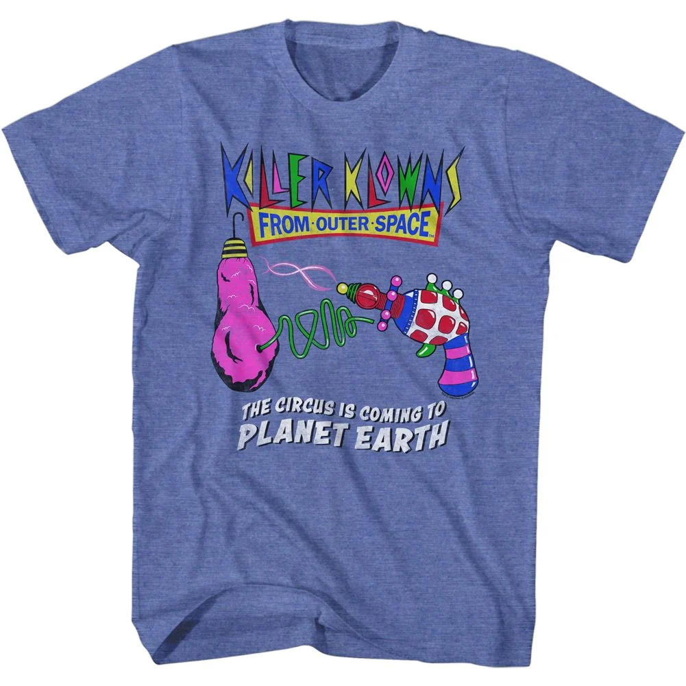 Rockinstone Killer Klowns Circus Is Coming Heather Royal Adult T-shirt Size:s