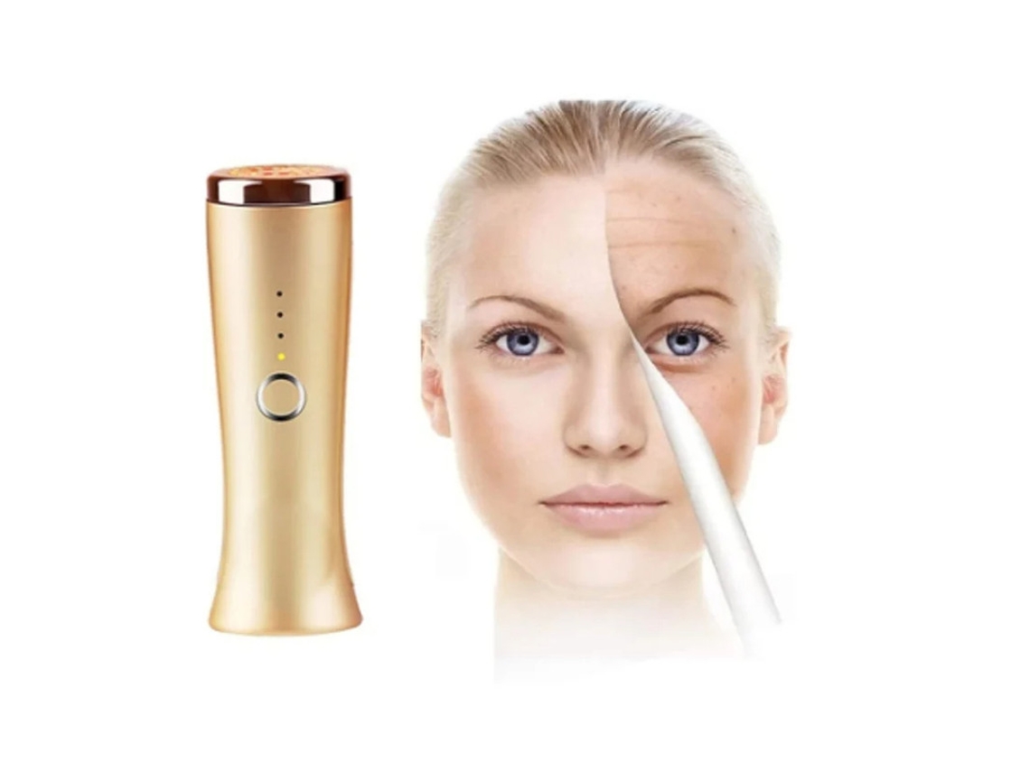 Massajador Facial Terapia De Luz Vermelha Para Rosto Antienvelhecimento E Dispositivo De Aperto Da Pele Para Rugas Rosto E Pescoço Ouro Yizhood
