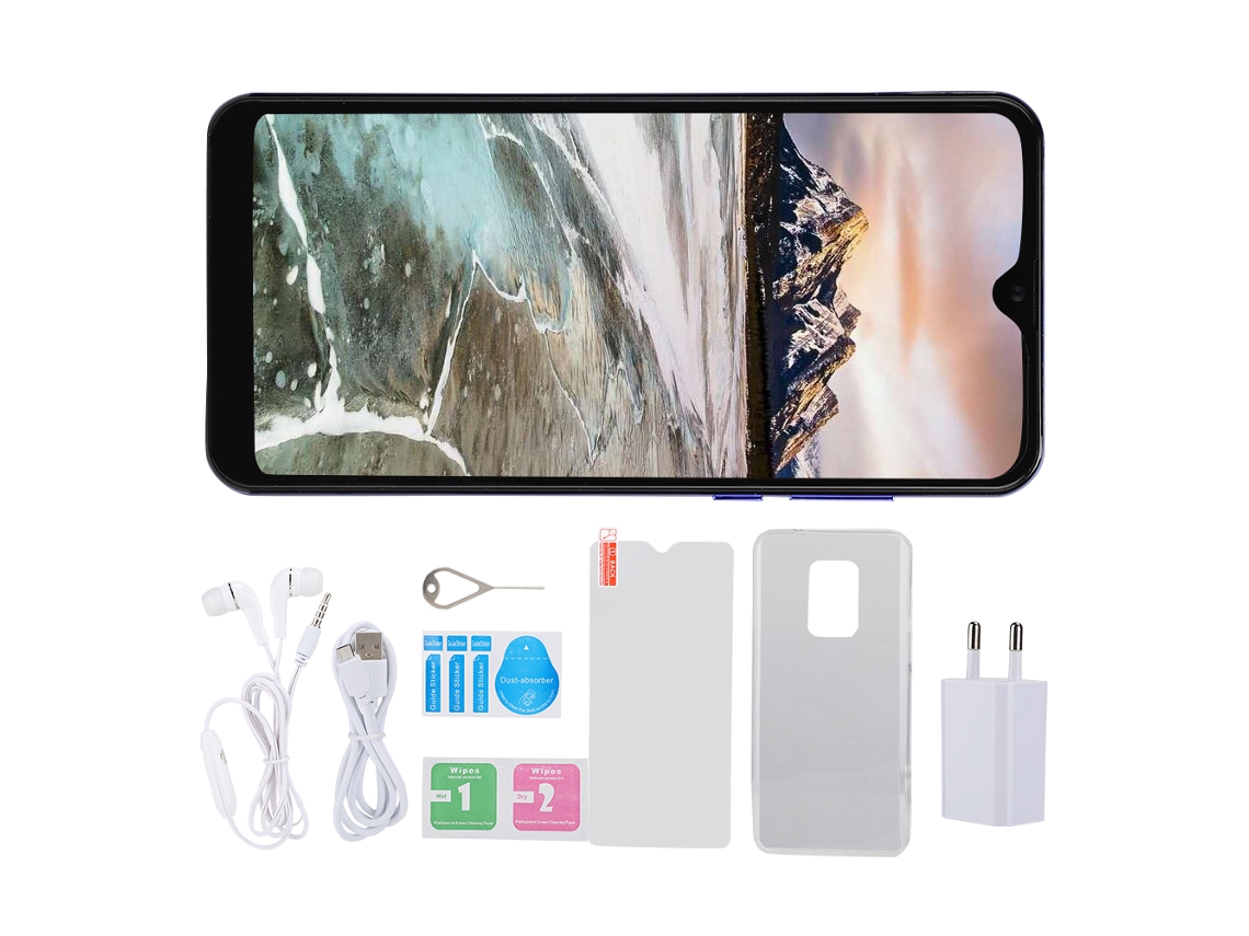 Smartphone Laxiscreed Com Tela De Gota De 6.3” E Vidro Curvado 3d Traseiro